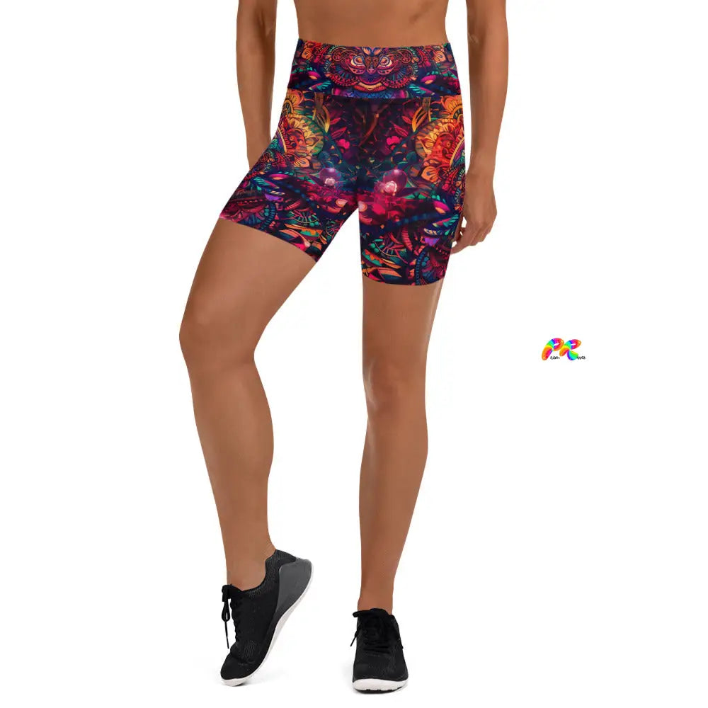 Ayahuasca Rave Yoga Shorts