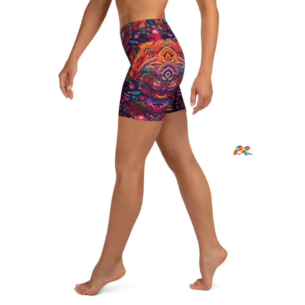 Ayahuasca Rave Yoga Shorts