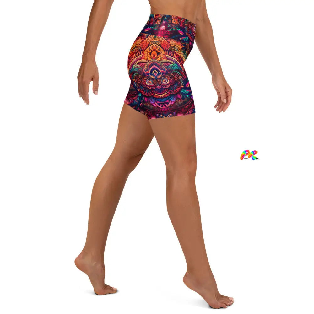 Ayahuasca Rave Yoga Shorts