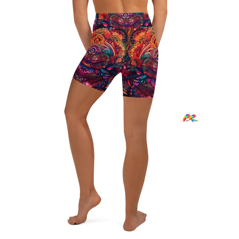 Ayahuasca Rave Yoga Shorts