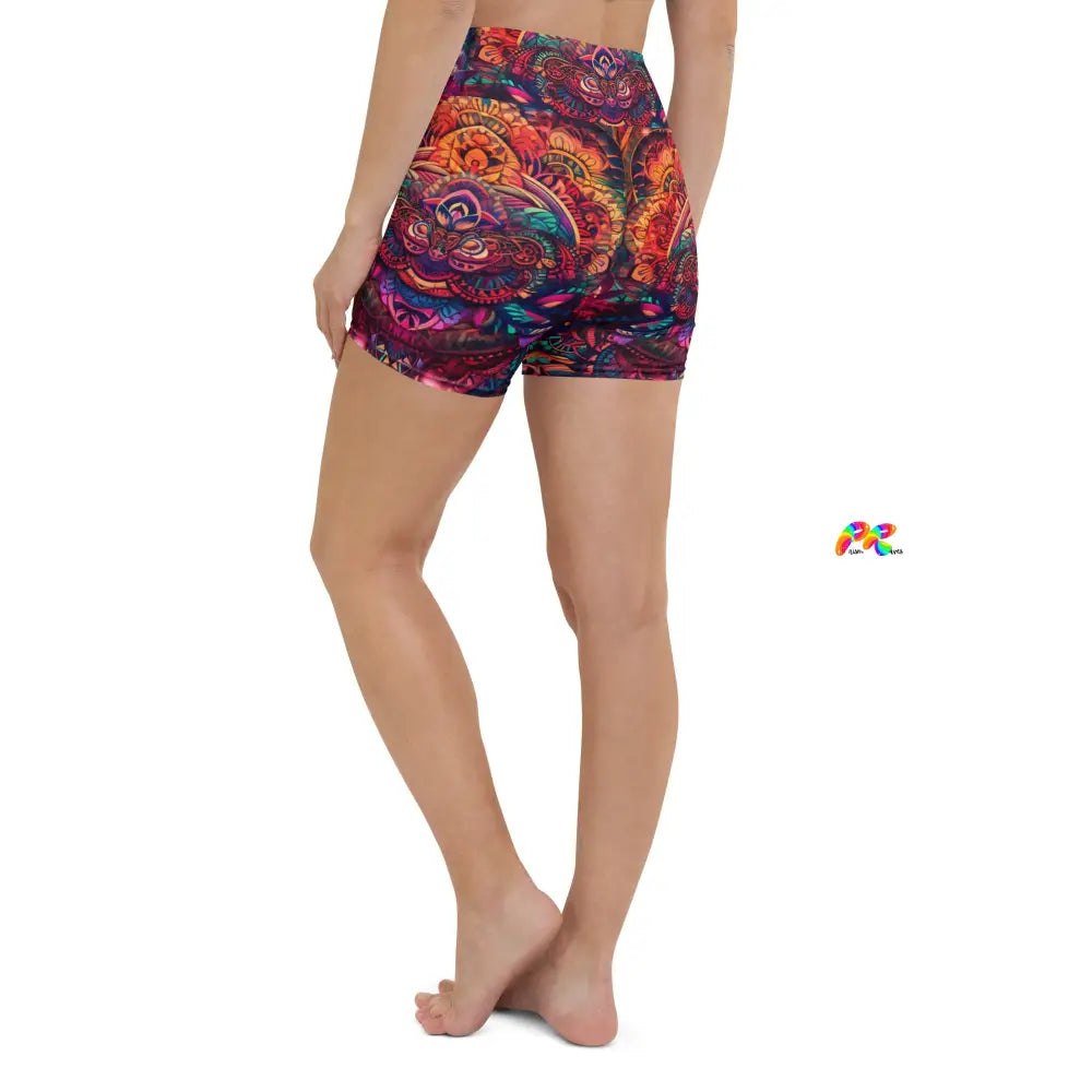 Ayahuasca Rave Yoga Shorts