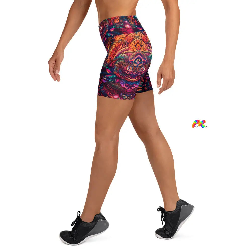 Ayahuasca Rave Yoga Shorts