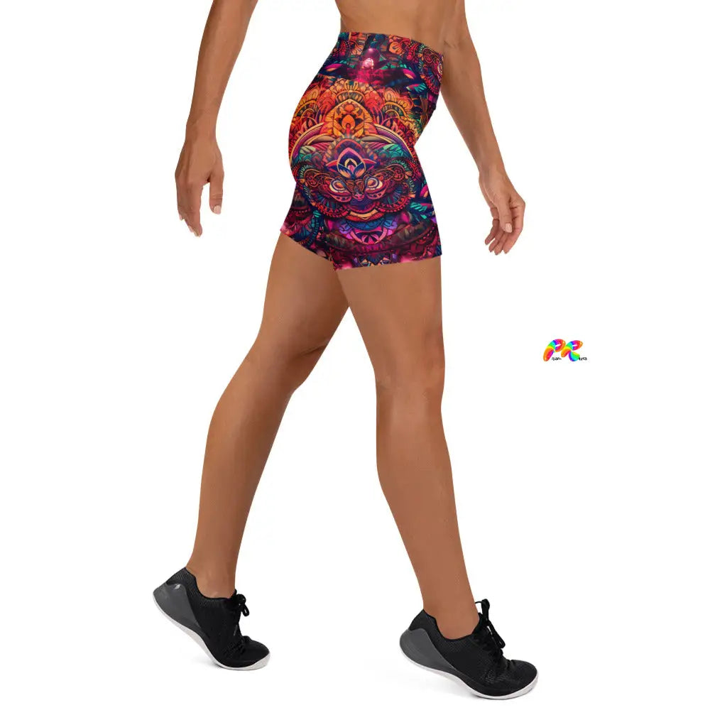 Ayahuasca Rave Yoga Shorts