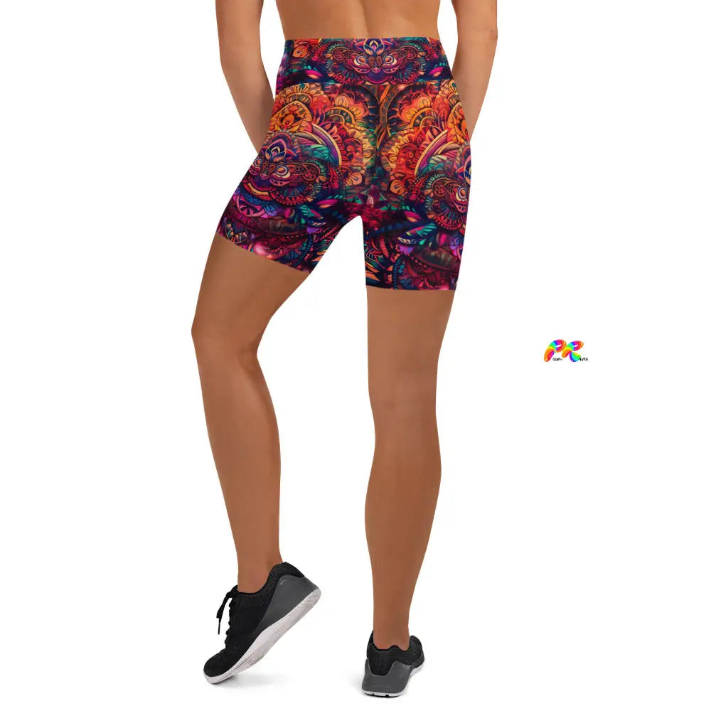 Ayahuasca Rave Yoga Shorts