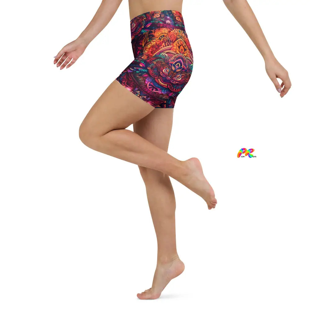 Ayahuasca Rave Yoga Shorts