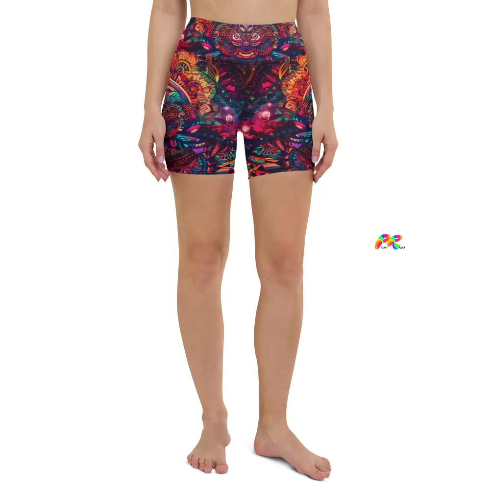 Ayahuasca Rave Yoga Shorts