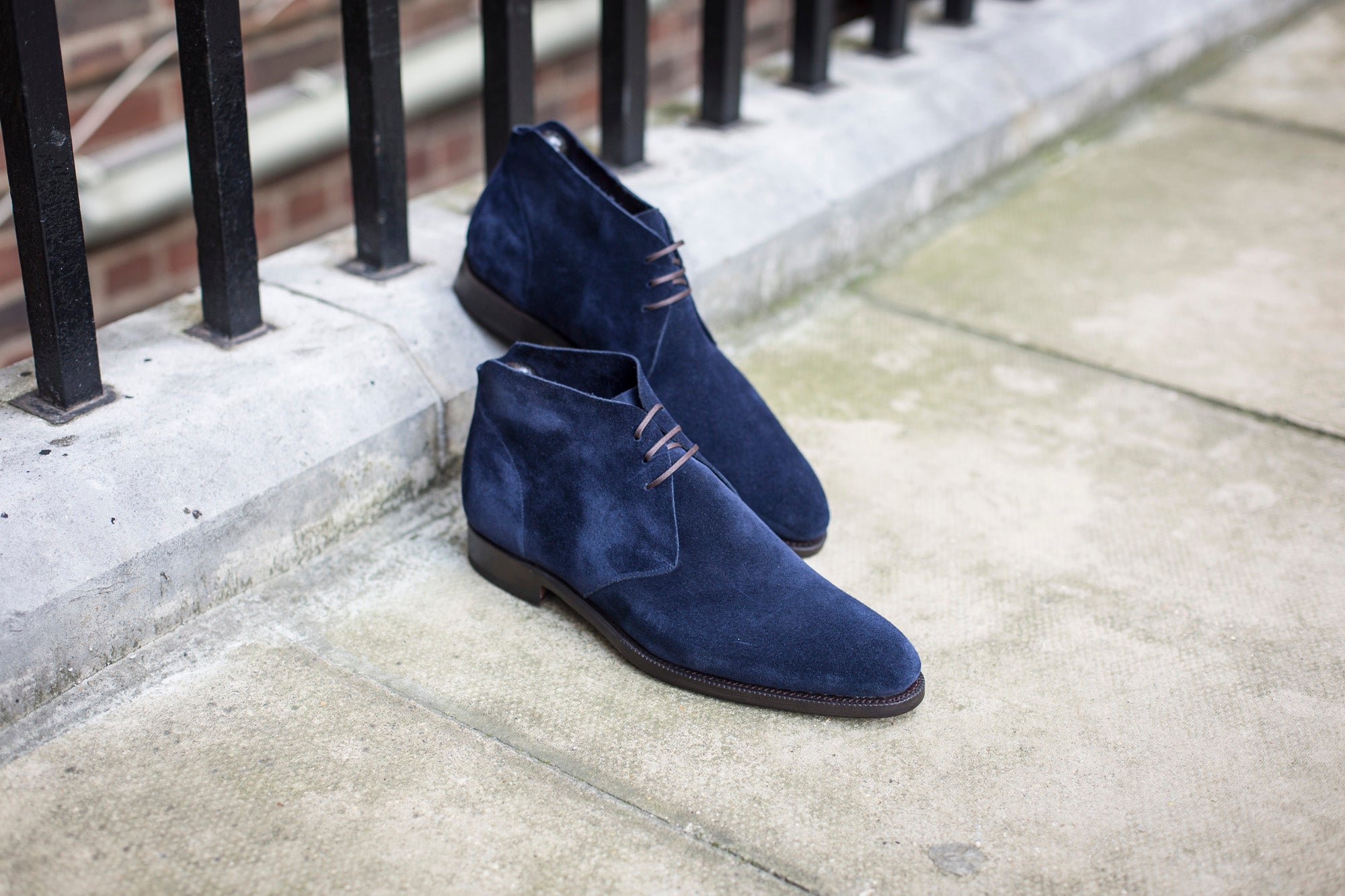 Ballard - MTO - Dark Blue Suede - NGT Last - Single Leather Sole