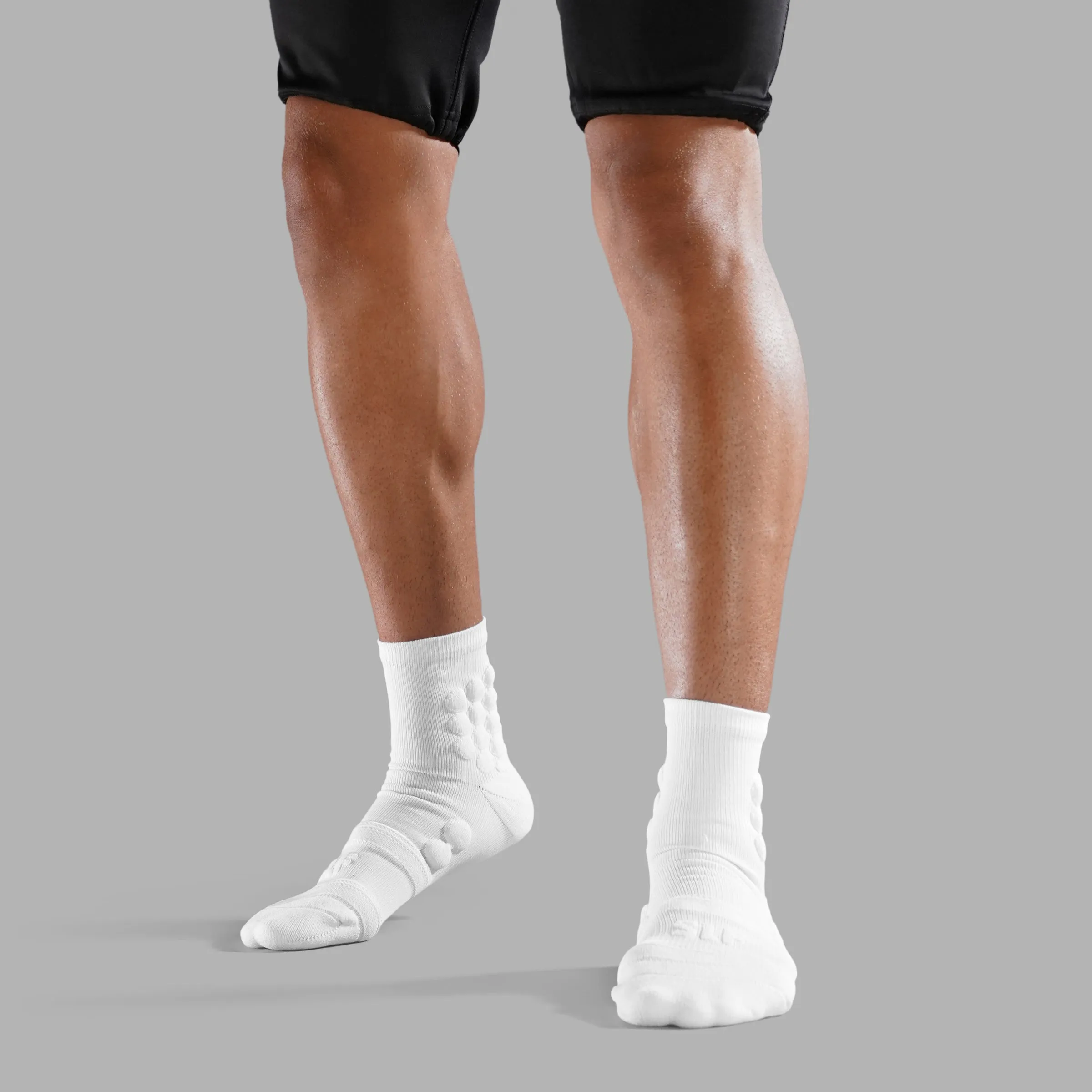 Basic White Football Padded Short Socks