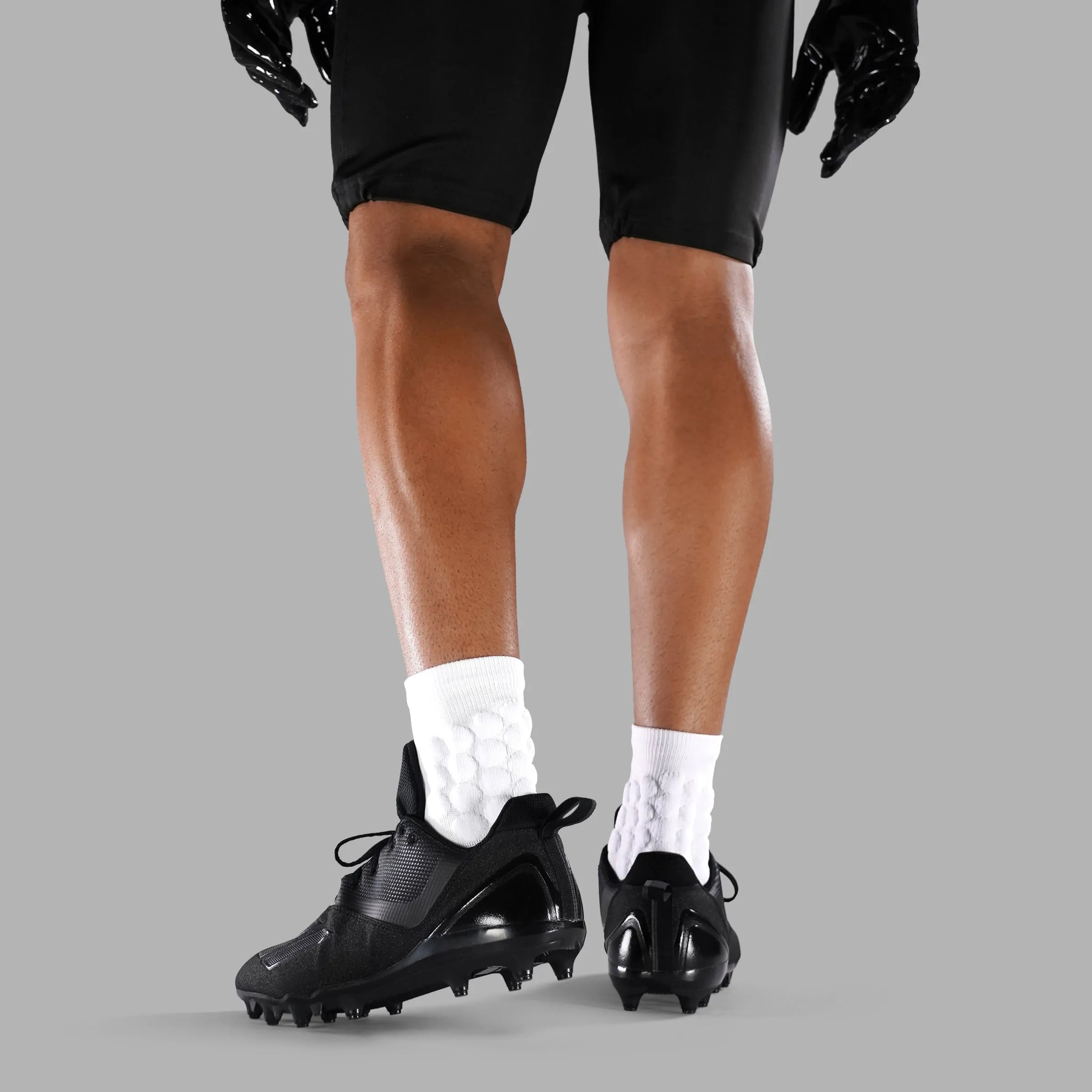 Basic White Football Padded Short Socks