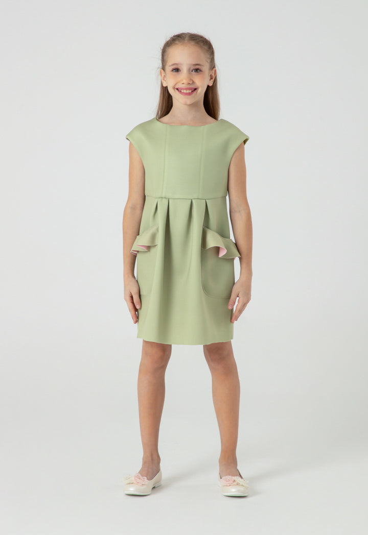 Boat Neck Cap Sleeve Neoprene Dress