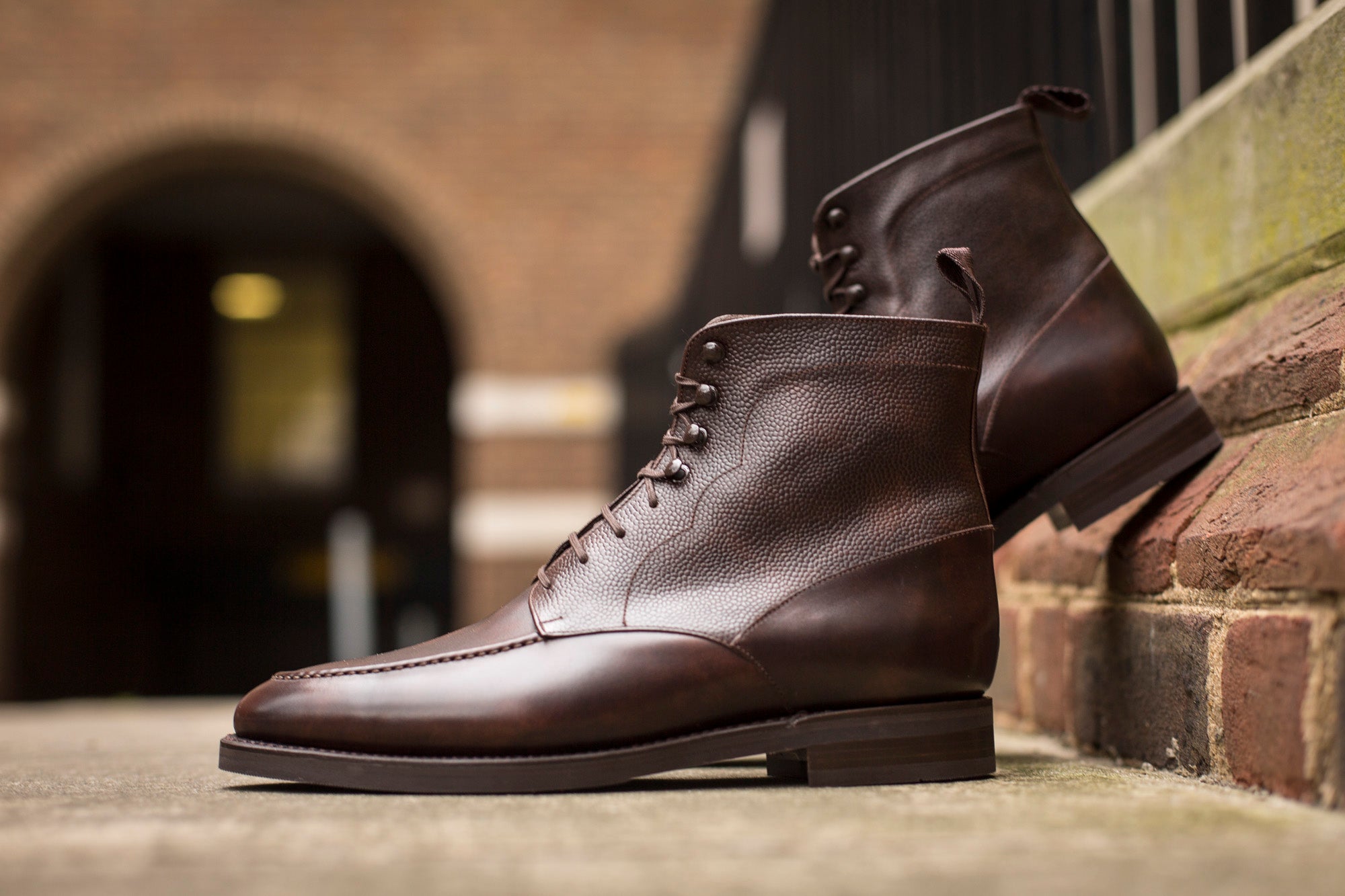 Bremerton - MTO - Dark Brown Museum Calf / Dark Brown Scotch Grain - TMG Last - Double City Rubber Sole