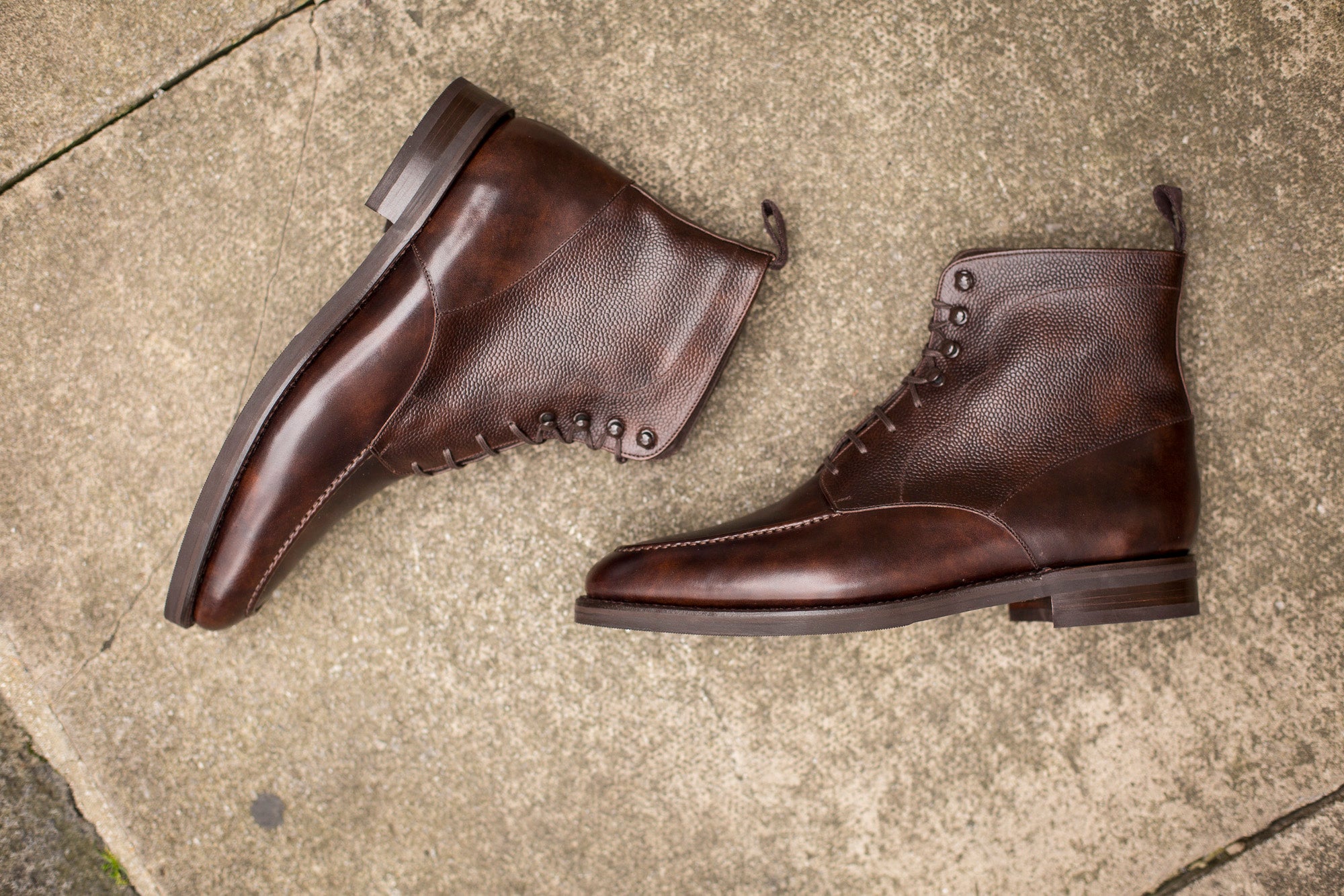 Bremerton - MTO - Dark Brown Museum Calf / Dark Brown Scotch Grain - TMG Last - Double City Rubber Sole