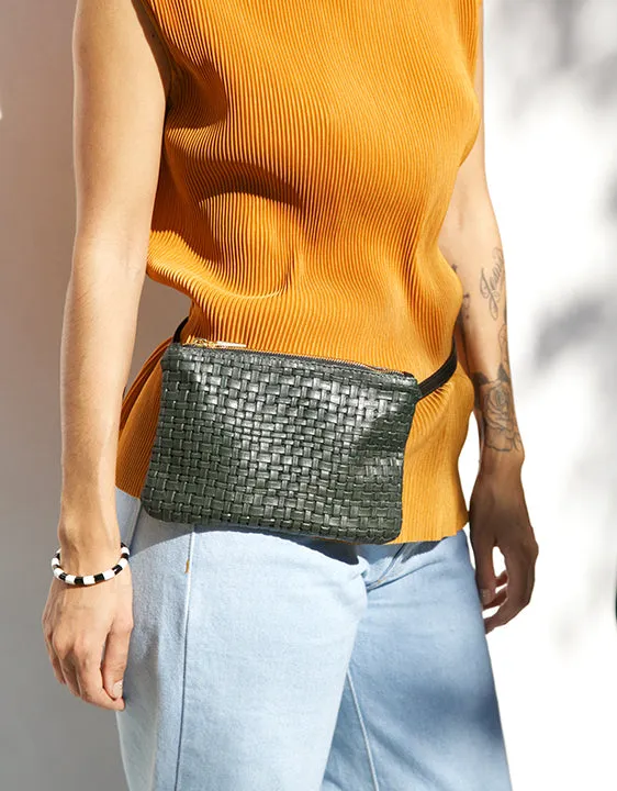 Cab Collection Ryder Mini Basket Weave Fanny Pack