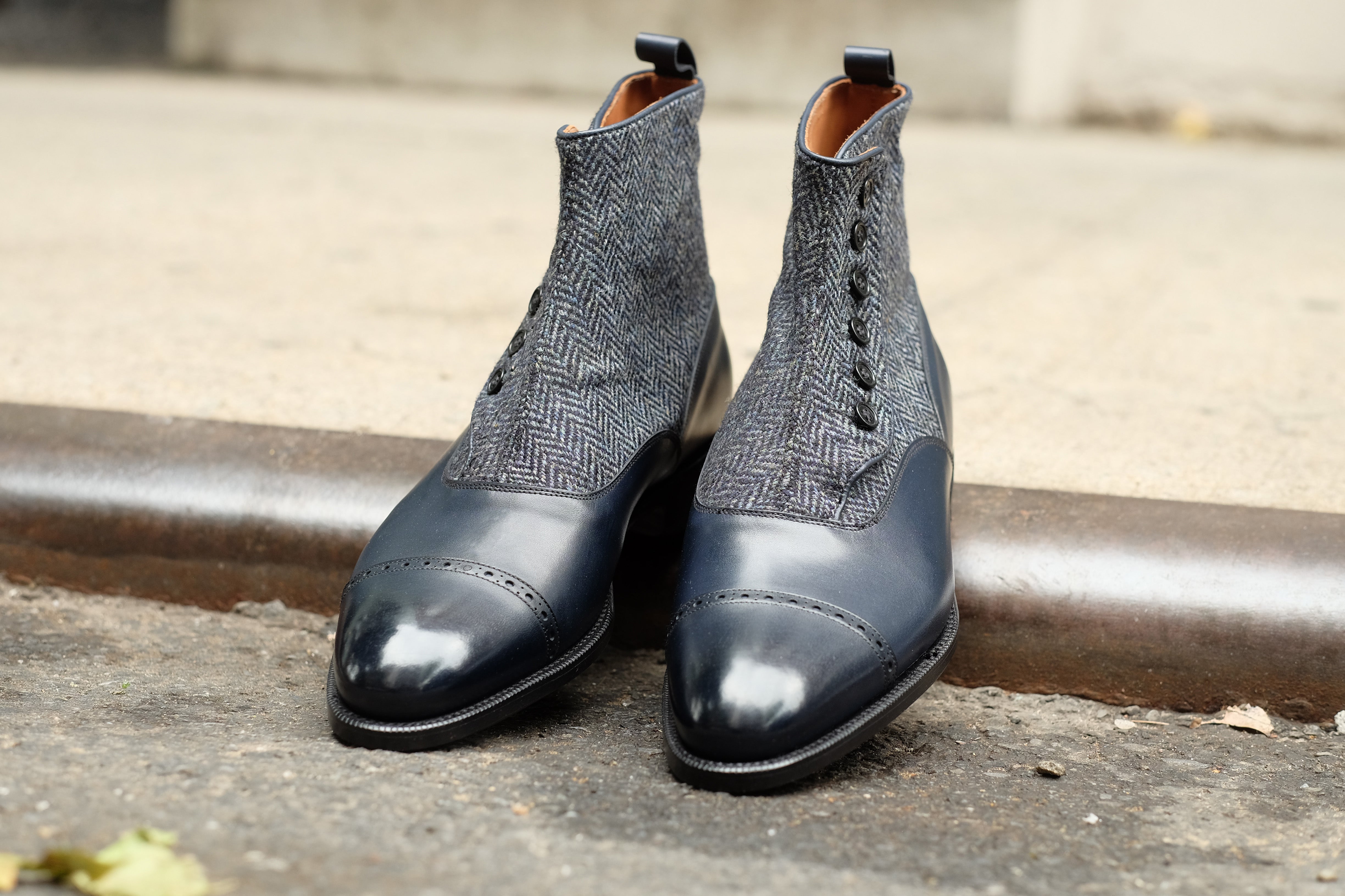 Carkeek II - Midnight Calf / Blue Tweed