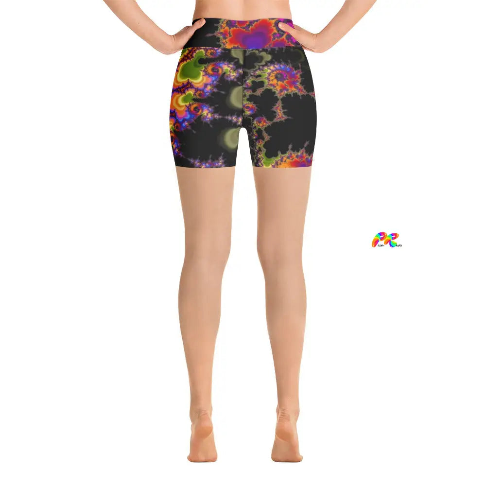 Colorful Fractal Rave Shorts