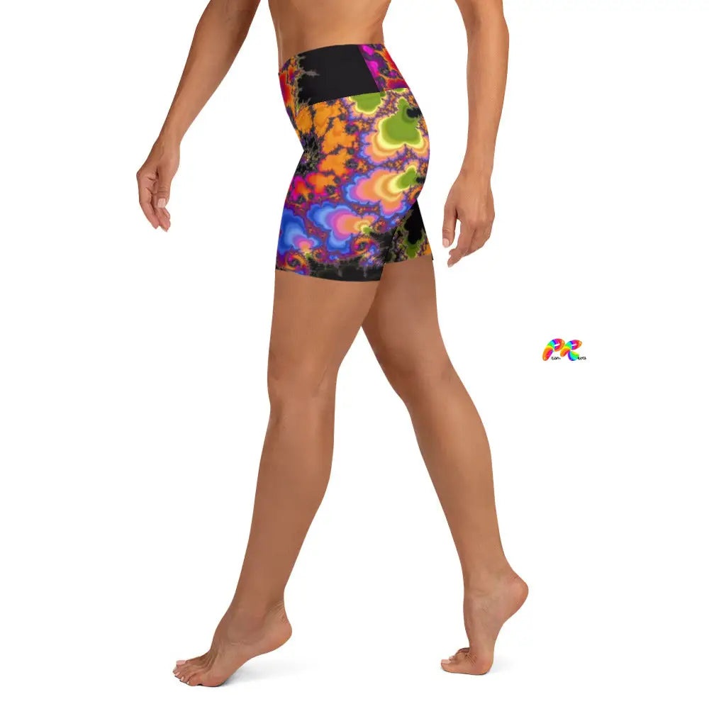 Colorful Fractal Rave Shorts