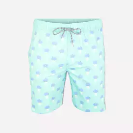 Cousin Skully Stretch Shorts Aqua