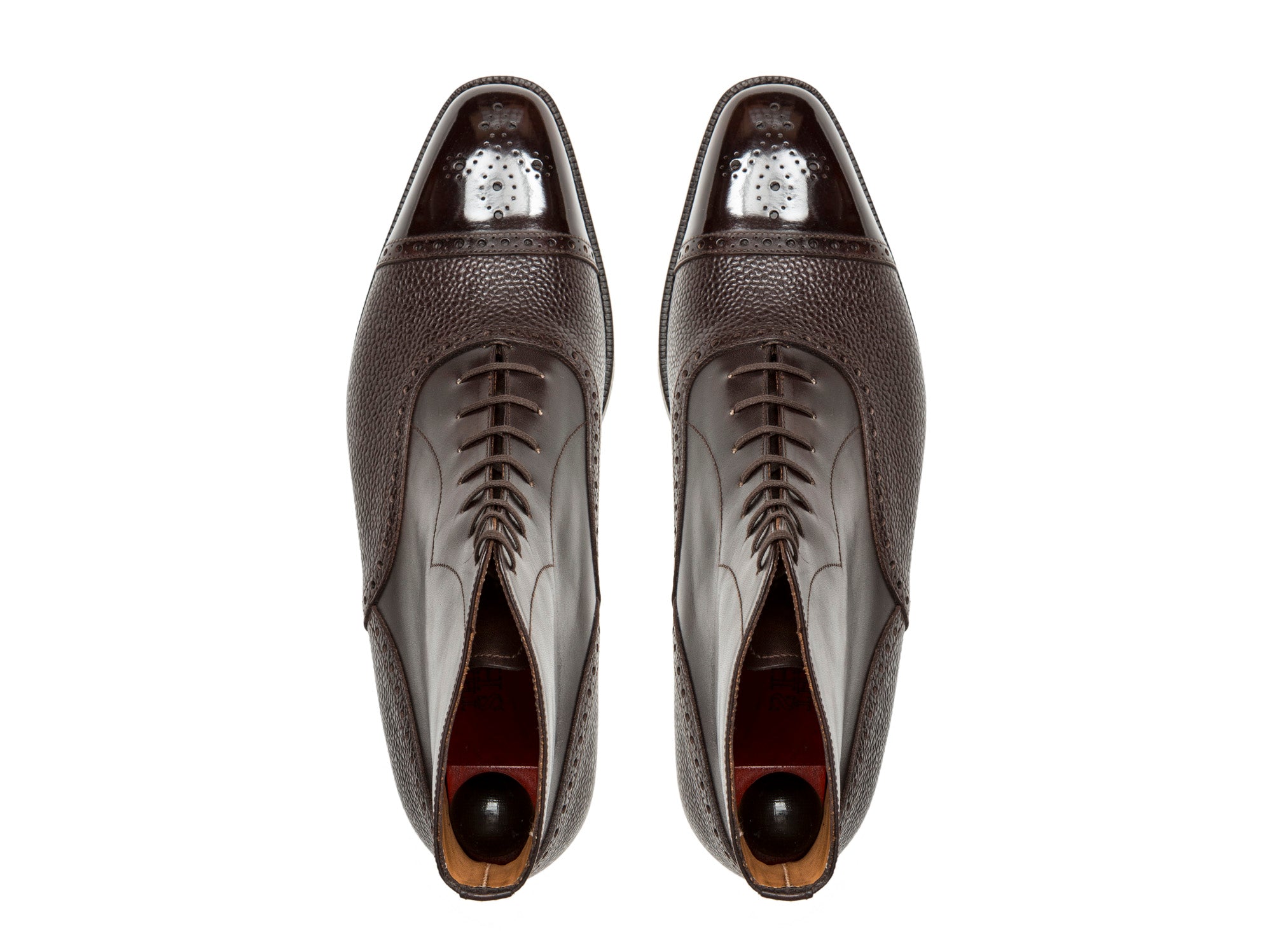 David - MTO - Dark Brown Museum Calf / Dark Brown Scotch Grain Calf - LPB Last - Double Leather Sole