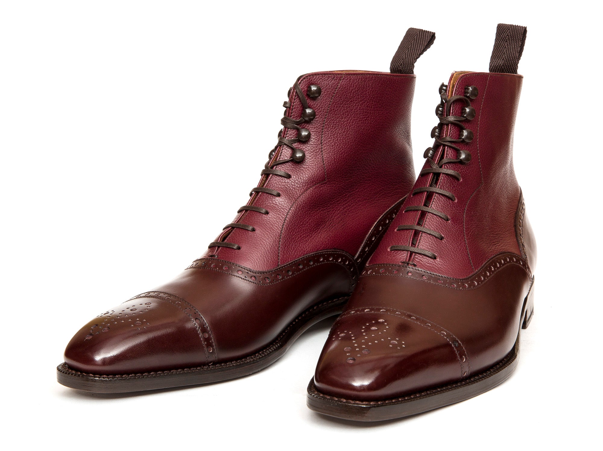 David - MTO - Deep Merlot Calf / Raspberry Soft Grain - LPB Last - Single Leather Sole