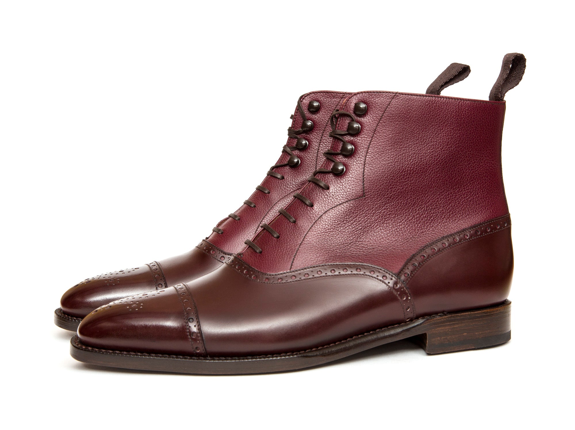 David - MTO - Deep Merlot Calf / Raspberry Soft Grain - LPB Last - Single Leather Sole