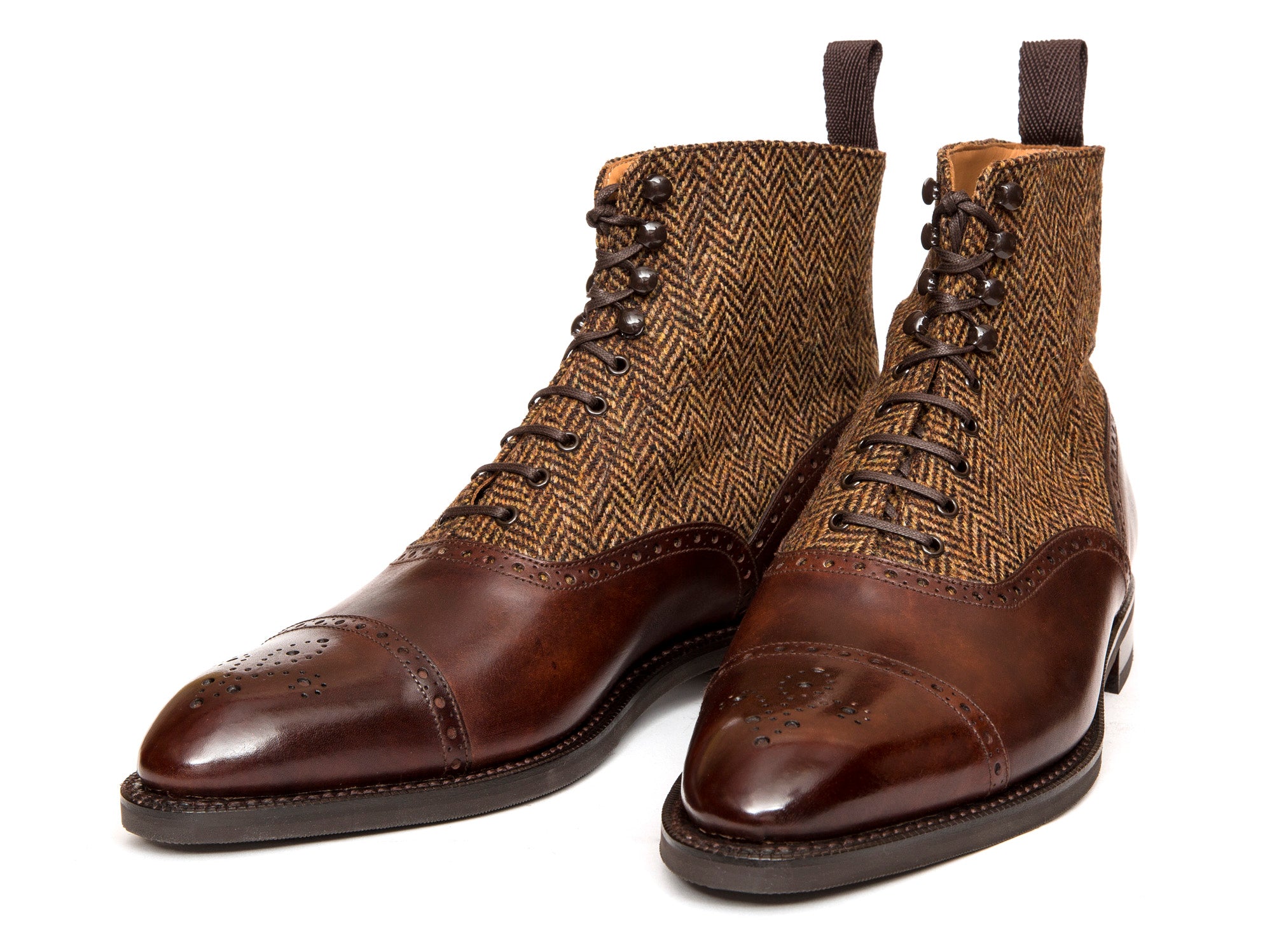 David - MTO - Walnut Museum Calf / Gold Tweed - SEA Last - Double City Rubber Sole