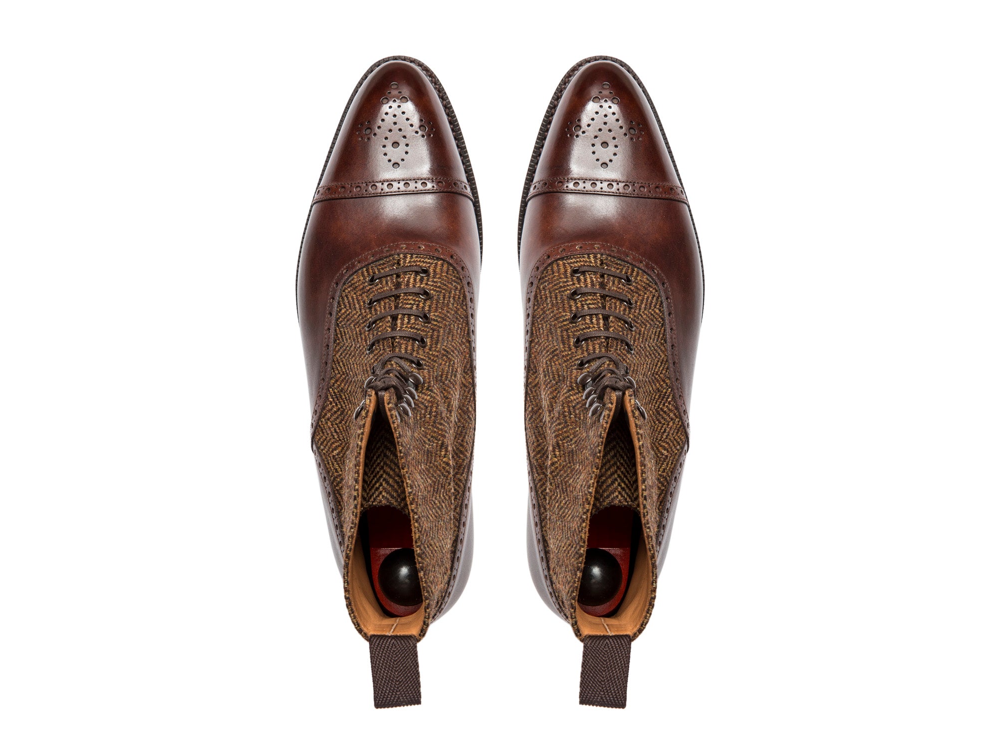 David - MTO - Walnut Museum Calf / Gold Tweed - SEA Last - Double City Rubber Sole