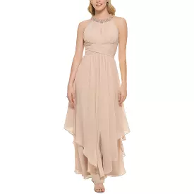 Eliza J Womens Chiffon Long Evening Dress