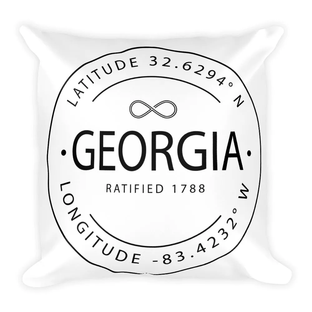 Georgia - Throw Pillow - Latitude & Longitude