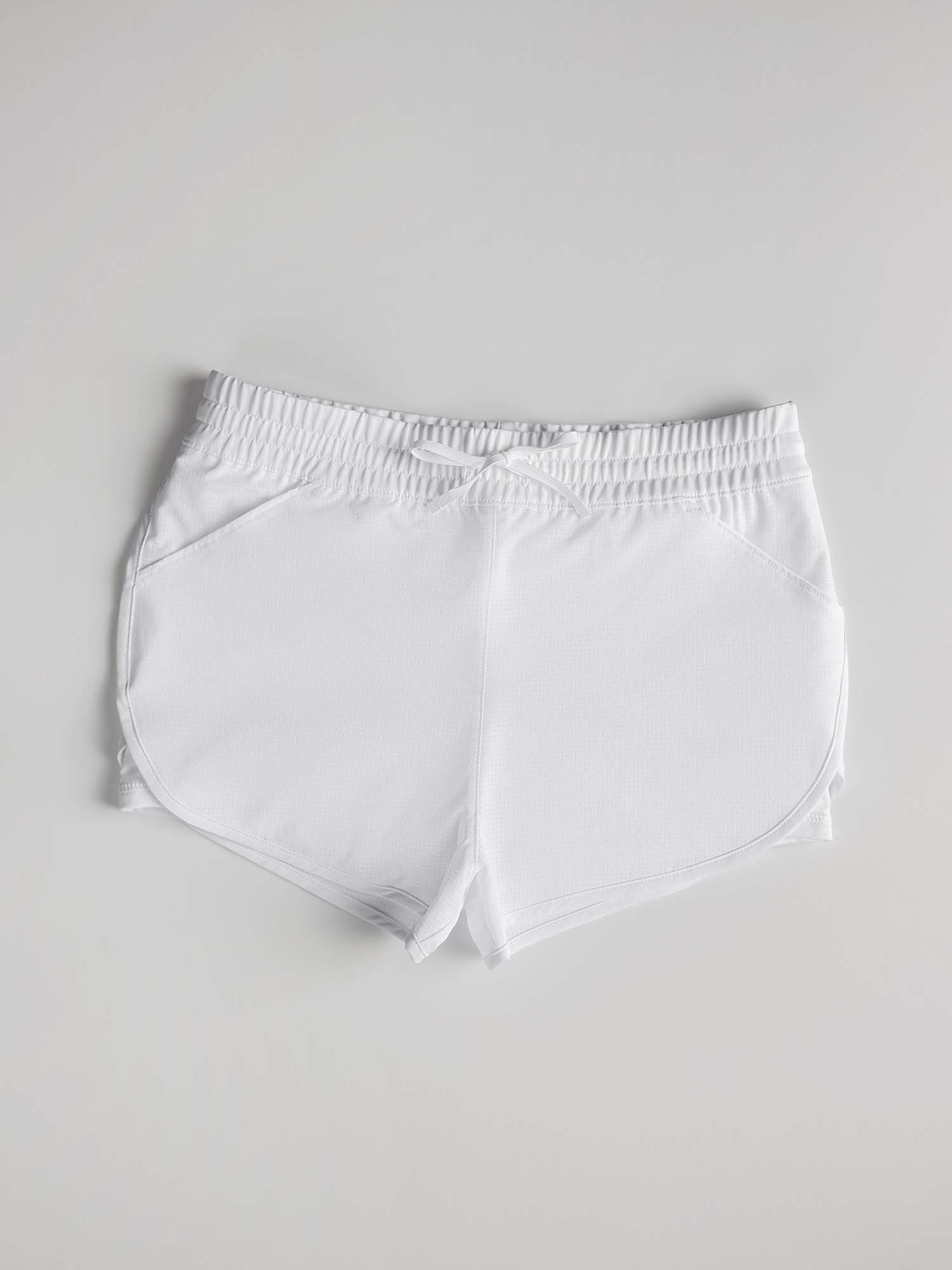 Girls Double Layer Shorts - White