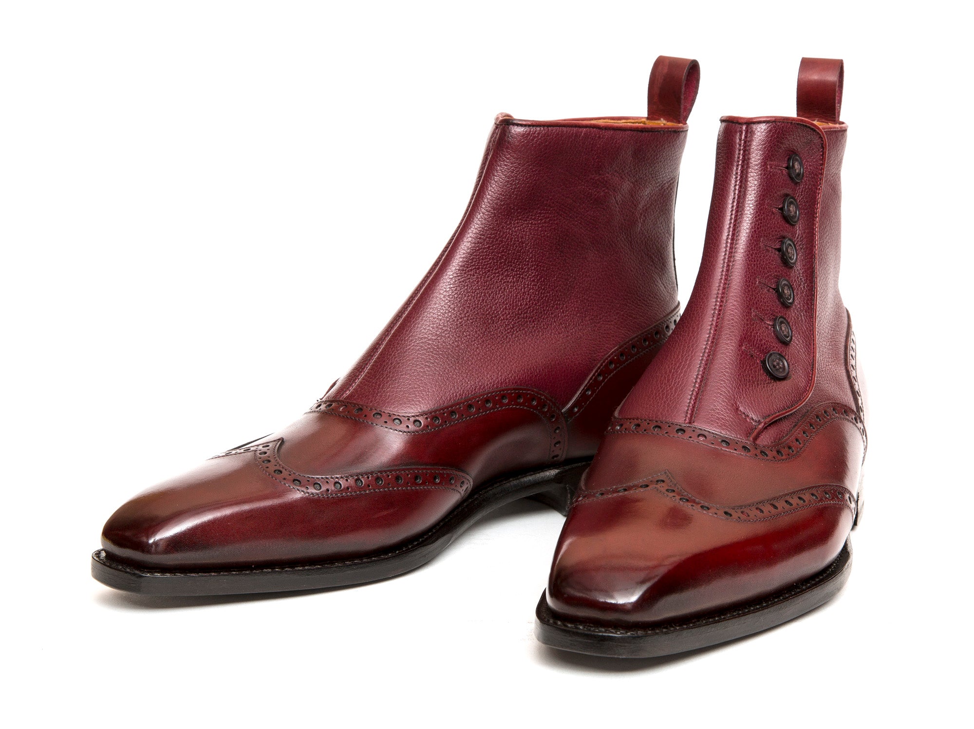 Grandview - MTO - Burgundy Calf / Burgundy Soft Grain - MGF Last - Single Leather Sole