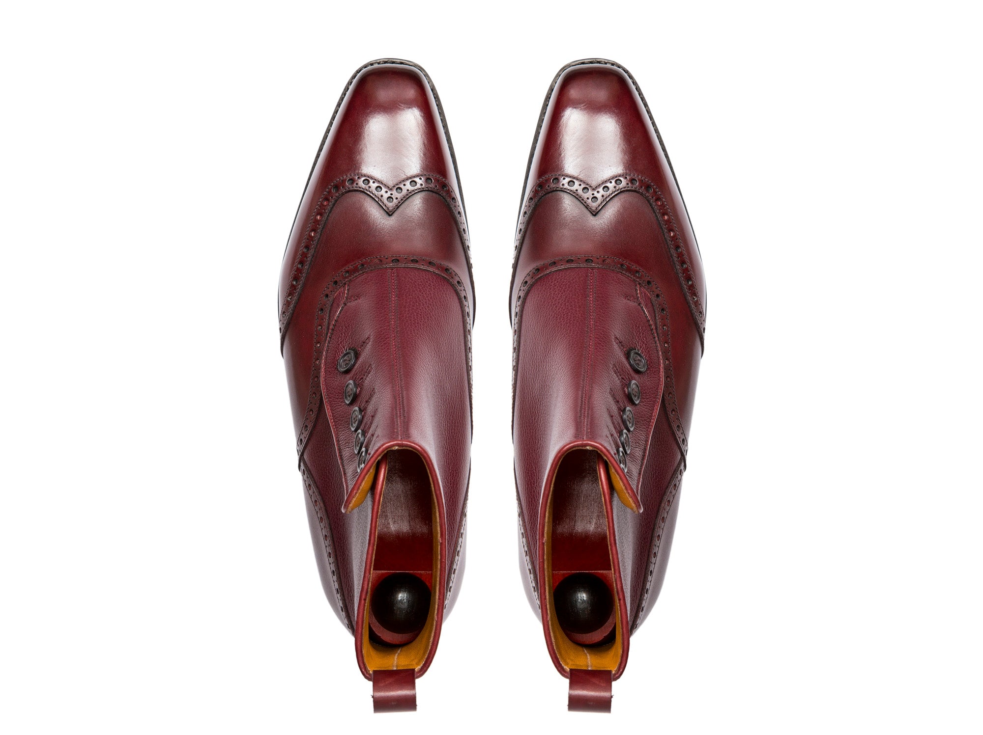 Grandview - MTO - Burgundy Calf / Burgundy Soft Grain - MGF Last - Single Leather Sole