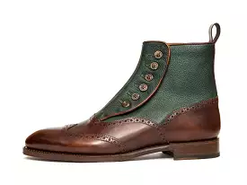 Grandview - MTO - Walnut Museum Calf / Forest Soft Grain - NGT Last - Single Leather Sole