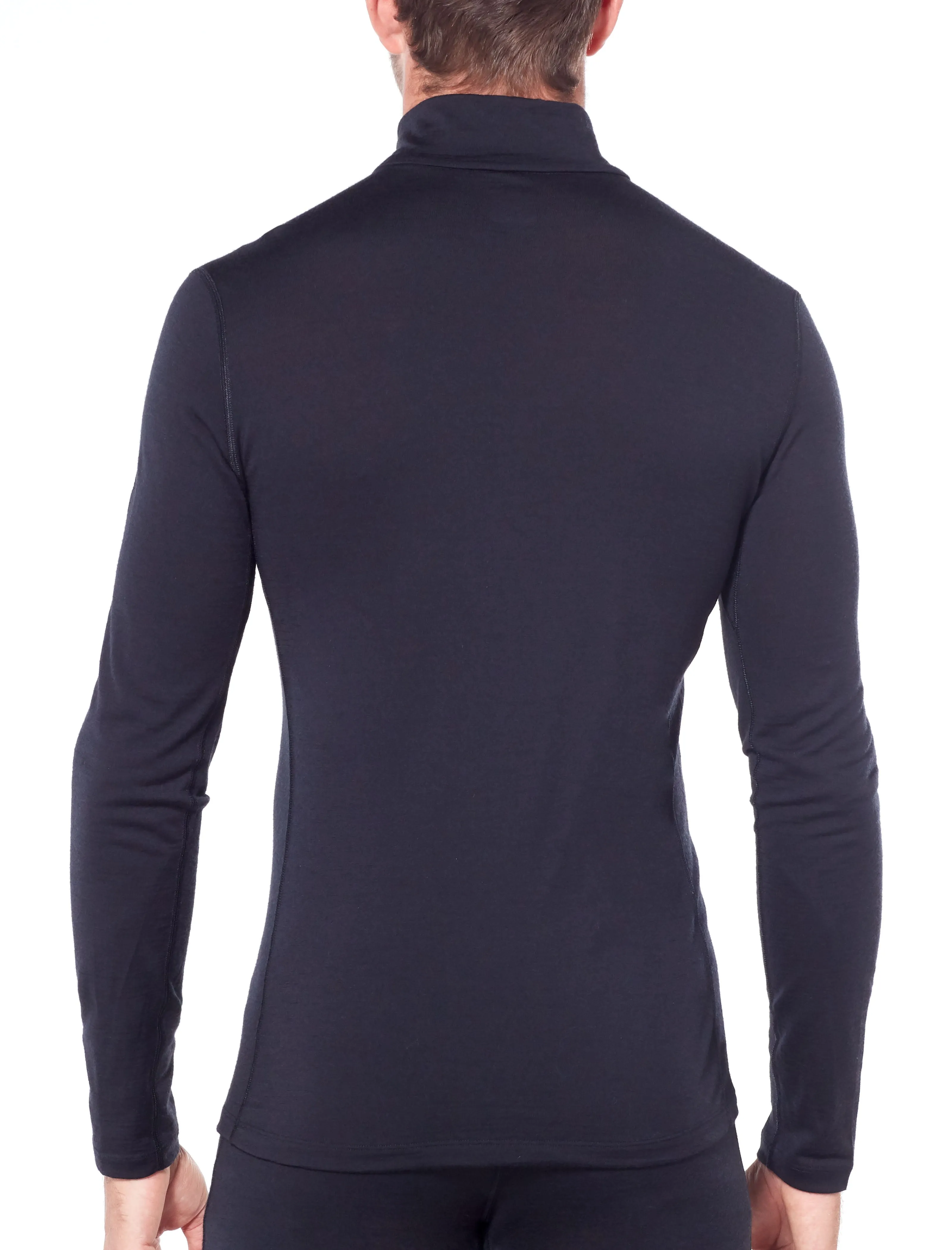 icebreaker Merino Base Layer Men's 200 Oasis Long Sleeve Half Zip - Black