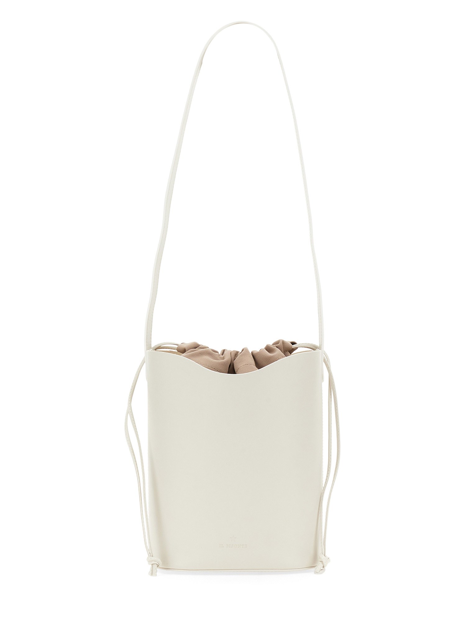 IL BISONTE    COWHIDE LEATHER BUCKET BAG