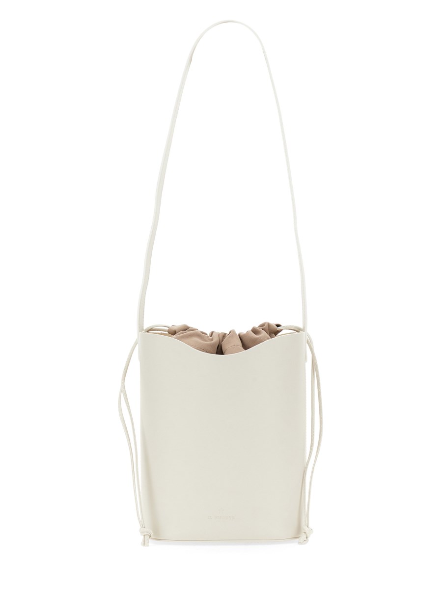 IL BISONTE    COWHIDE LEATHER BUCKET BAG