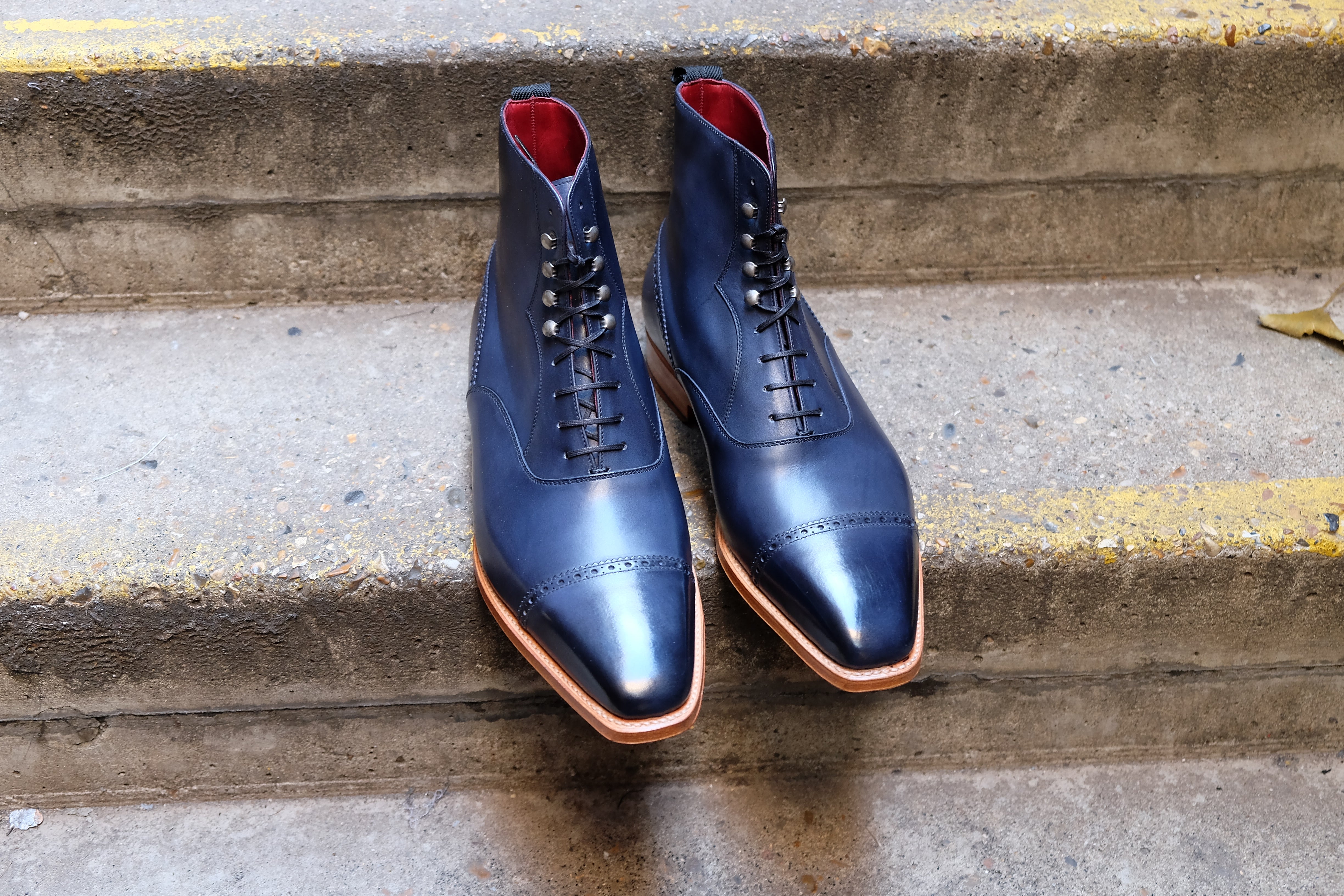 Jimmy - MTO - Navy Calf - MGF Last - Natural Single Leather Sole