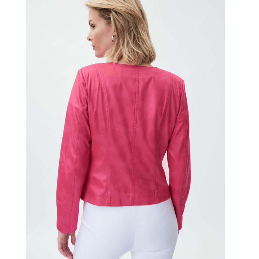 Joseph Ribkoff Dazzle Pink Faux Suede Jacket - 231910