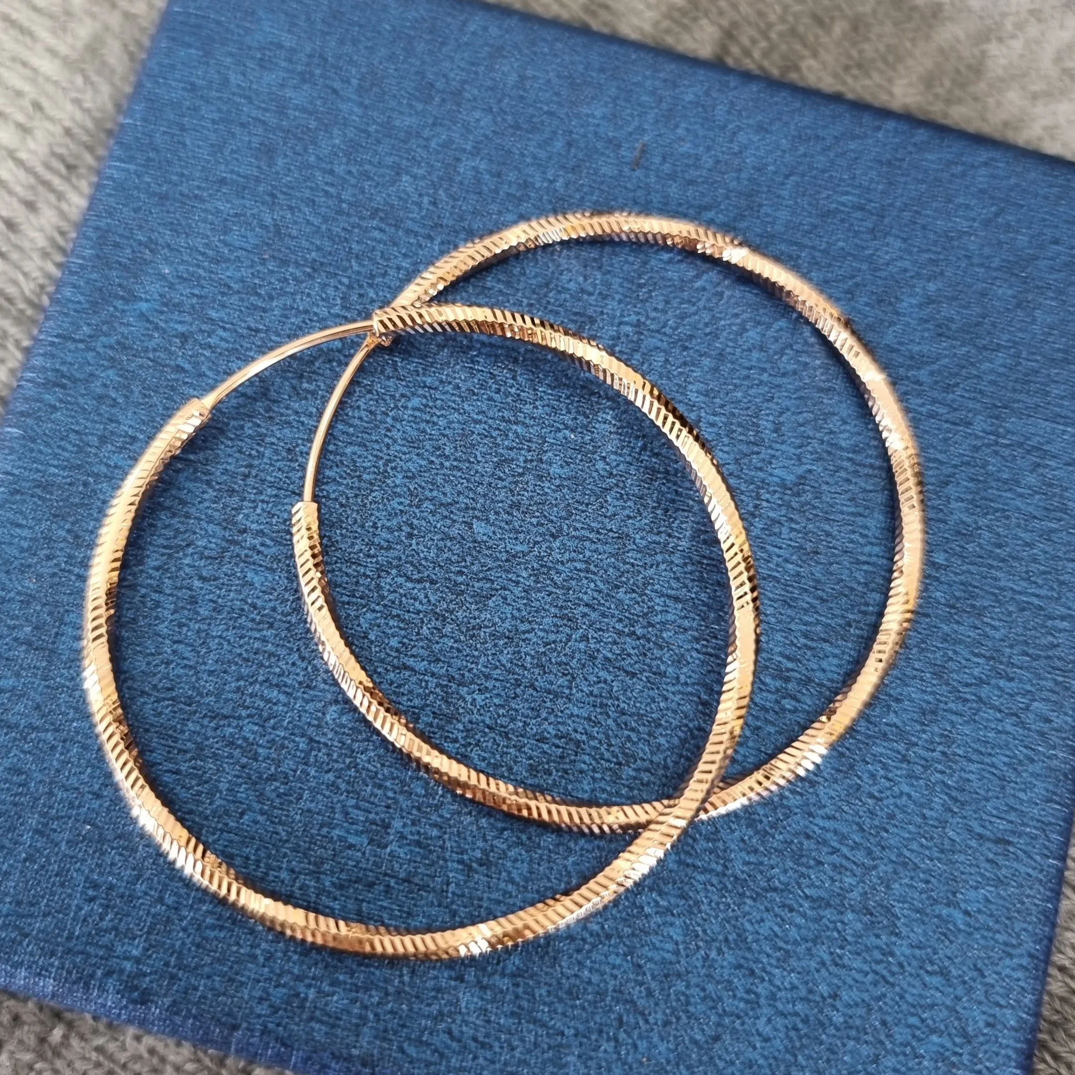 Large Twisted Gold Hoop Earrings