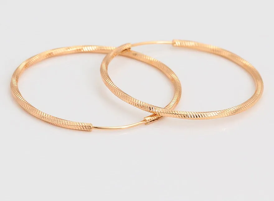 Large Twisted Gold Hoop Earrings