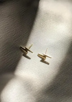 Lightning Bolt Stud Earrings by Layer the Love