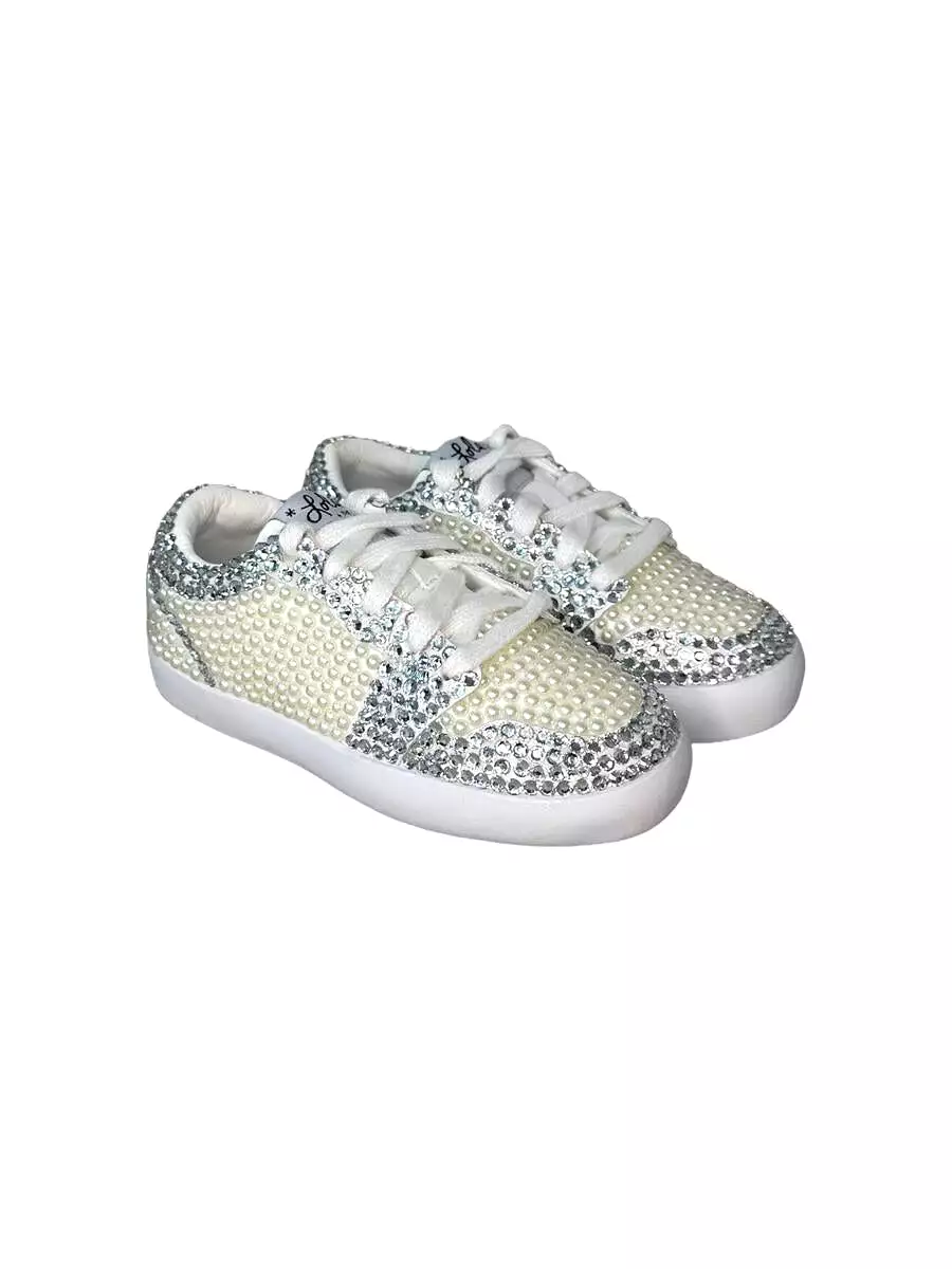 Lola and The Boys Diamonds & Pearls White Sneaker