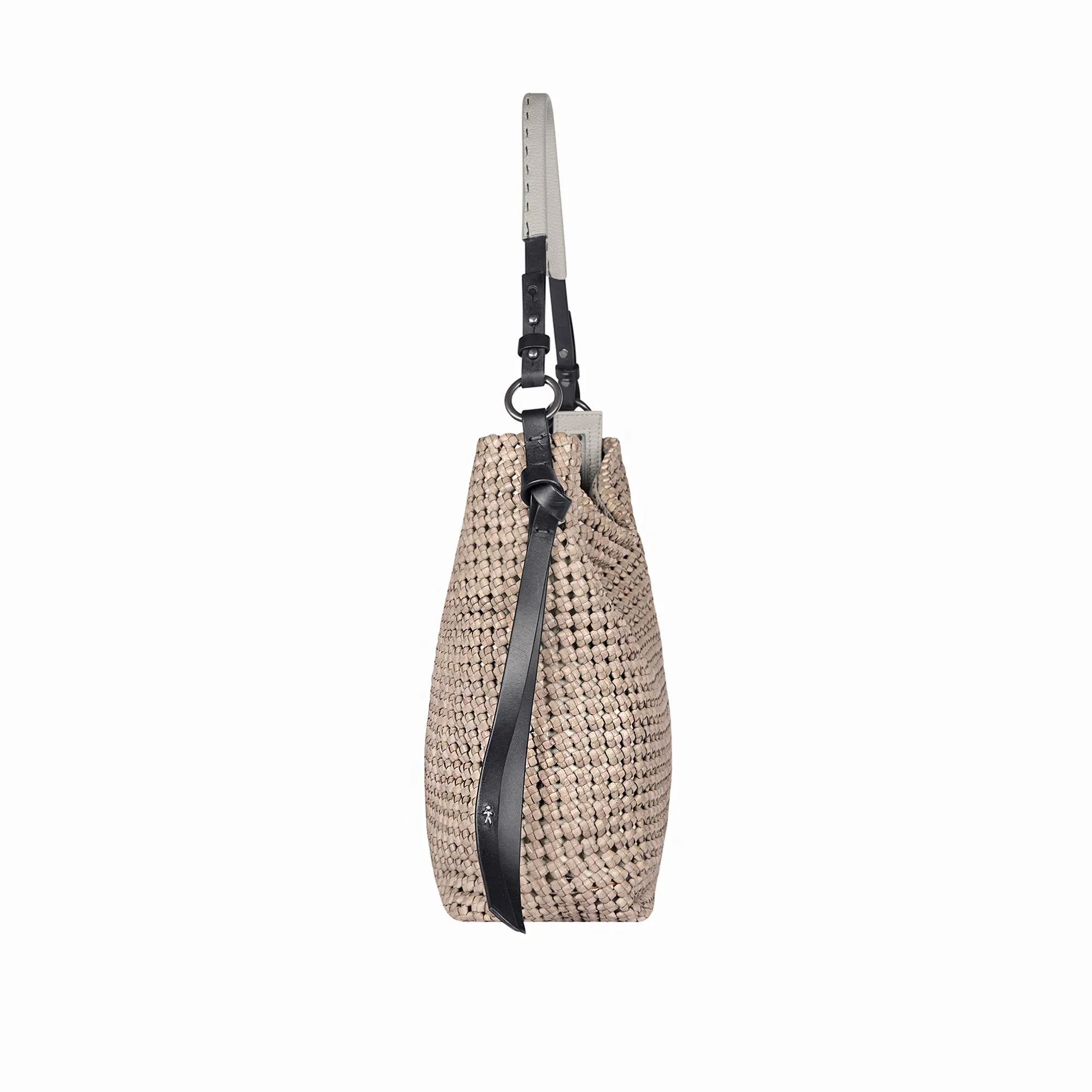 Monica M Greca Intreccio Crochet Beige