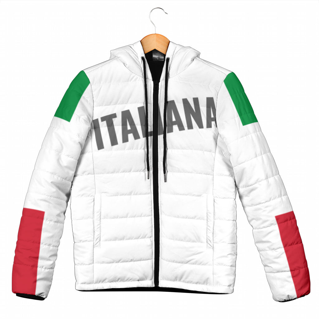 Padded Hooded Jacket Italiano/Italiana - White