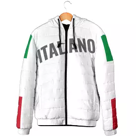 Padded Hooded Jacket Italiano/Italiana - White