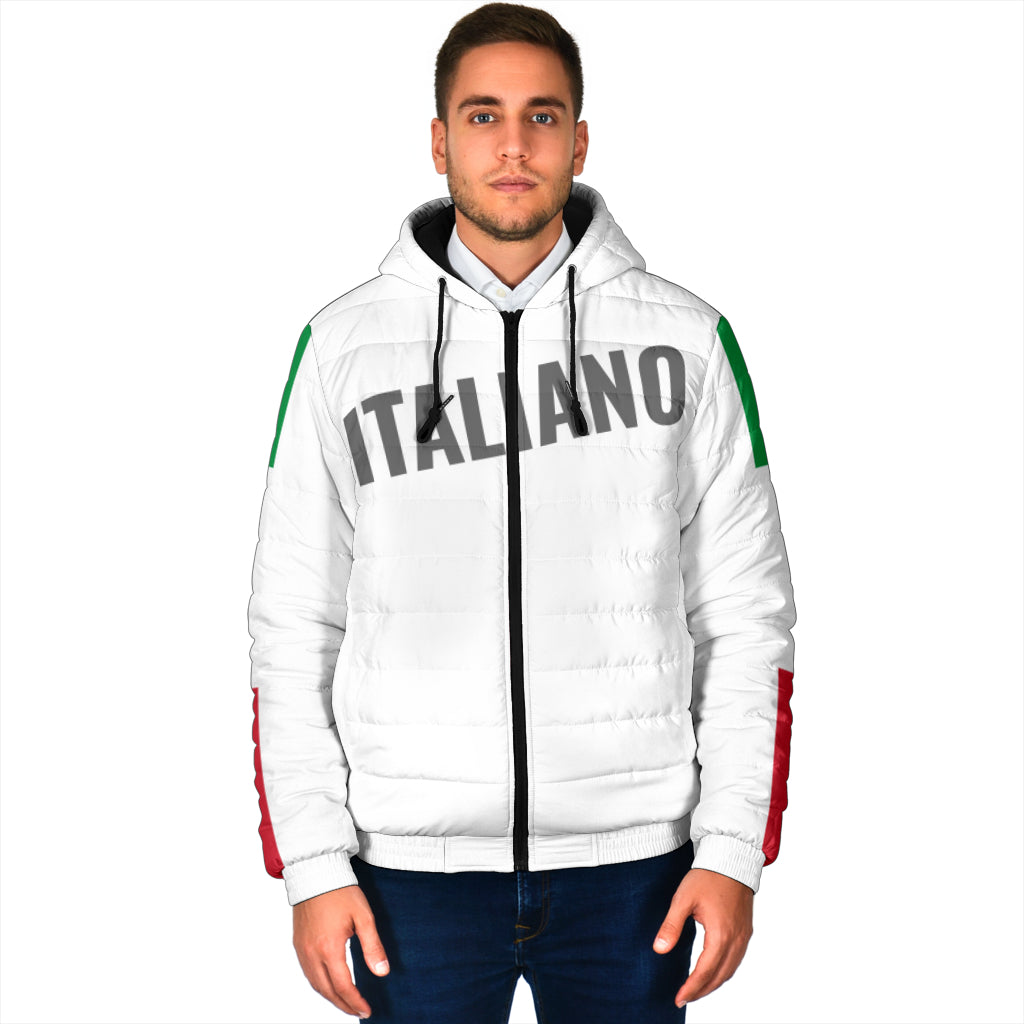 Padded Hooded Jacket Italiano/Italiana - White