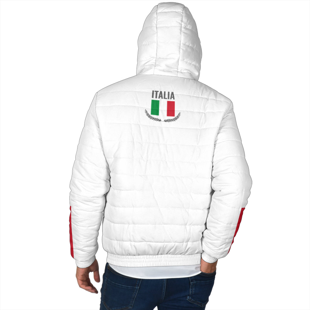 Padded Hooded Jacket Italiano/Italiana - White