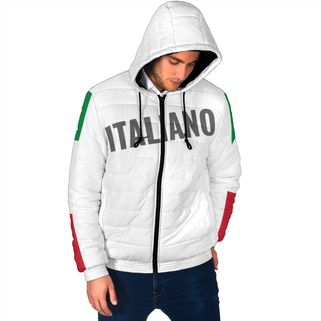 Padded Hooded Jacket Italiano/Italiana - White