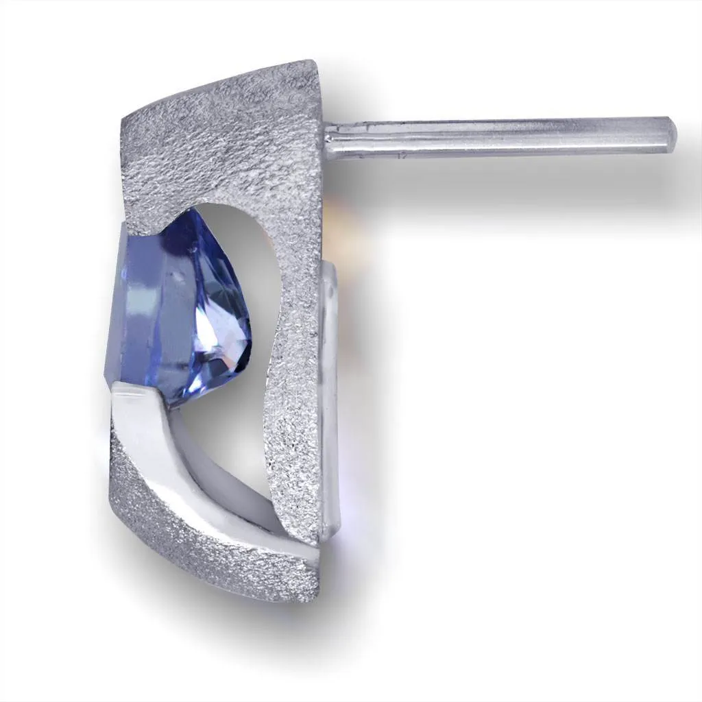 Passion Tanzanite White Gold Stud Earrings