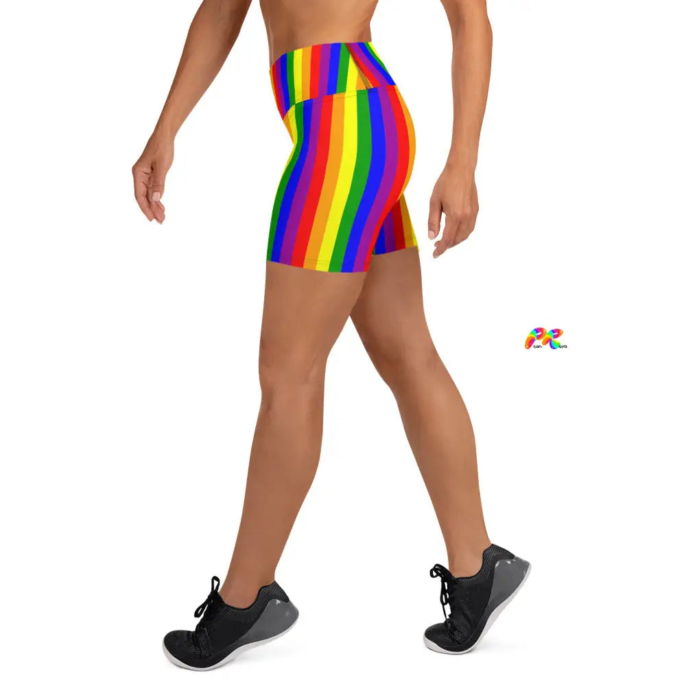 Pride High-Waist Yoga Shorts