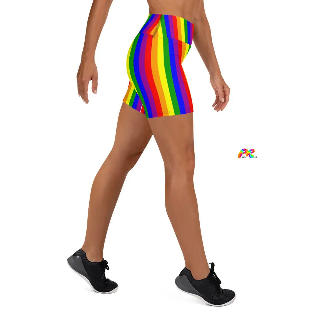 Pride High-Waist Yoga Shorts